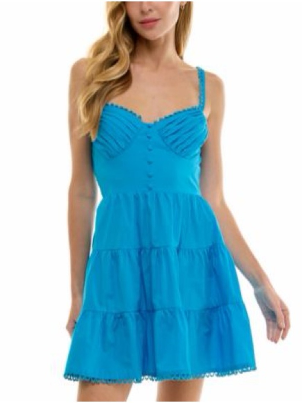 City Studios Bright Blue Tiered Mini Dress 💙✨